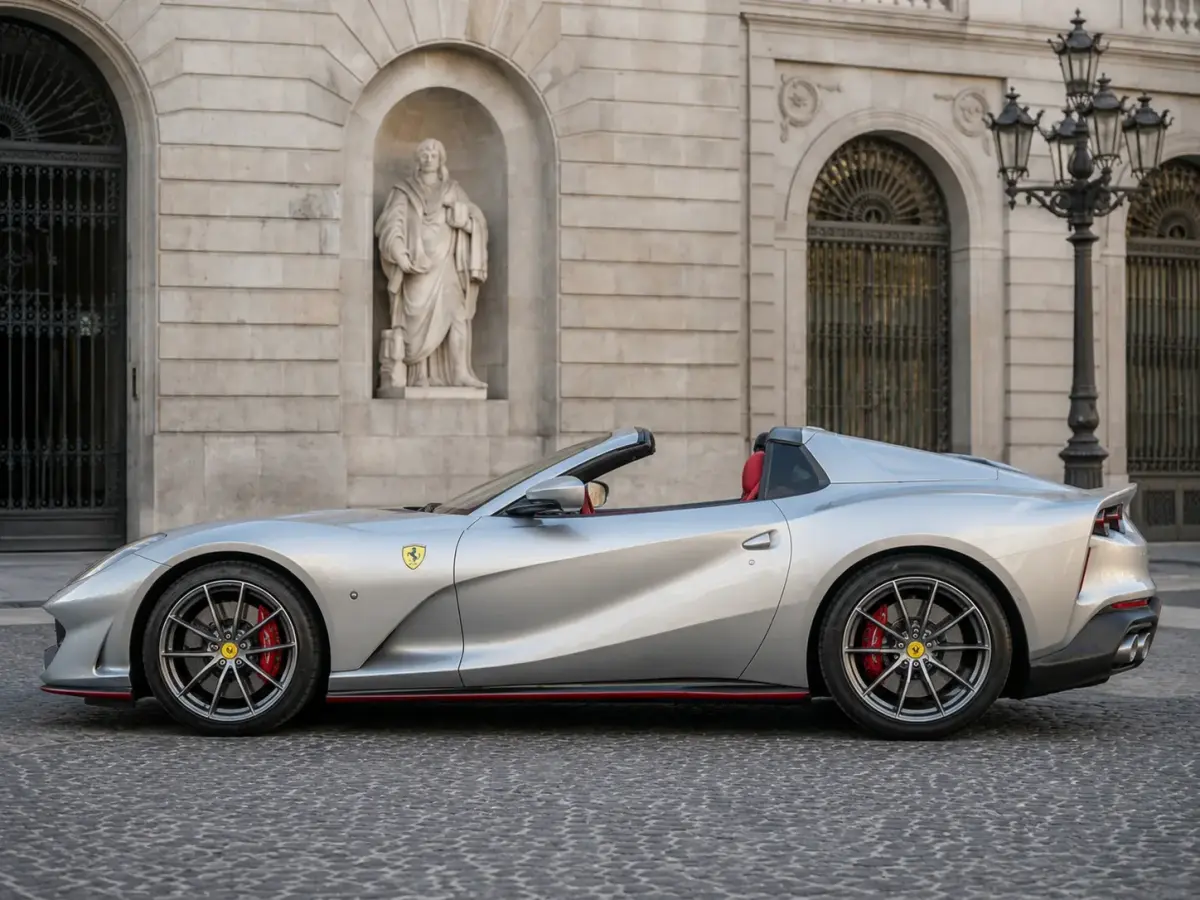 Ferrari 812 GTS 2024, salpicadero — Sports Car Rental Barcelona, Barcelona. Ferrari 812 GTS en Barcelona El Ferrari 812 GTS 2024 puede alquilarse en Barcelona como…