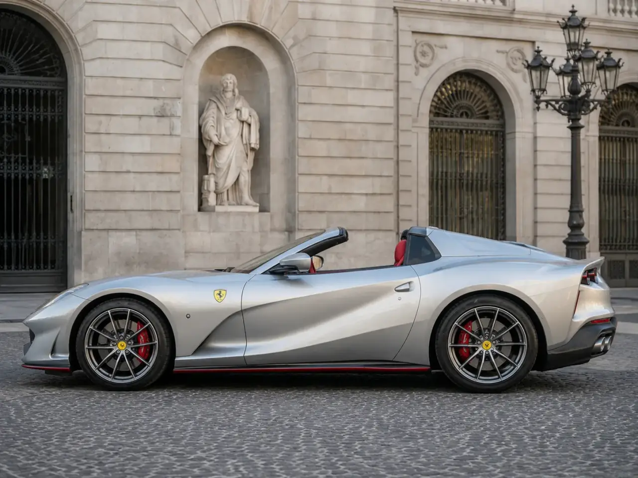 Ferrari 812 GTS 2024, salpicadero — Sports Car Rental Barcelona, Barcelona. Ferrari 812 GTS en Barcelona El Ferrari 812 GTS 2024 puede alquilarse en Barcelona como…