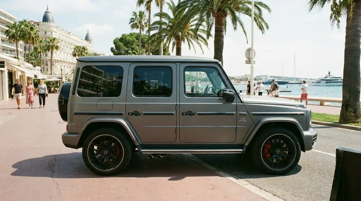 Mercedes Benz G63 2023, exterior — Sports Car Rental Barcelona, Barcelona. Mercedes Benz G63 en Barcelona El Mercedes Benz G63 de 2023 puede alquilarse en Barcelona…