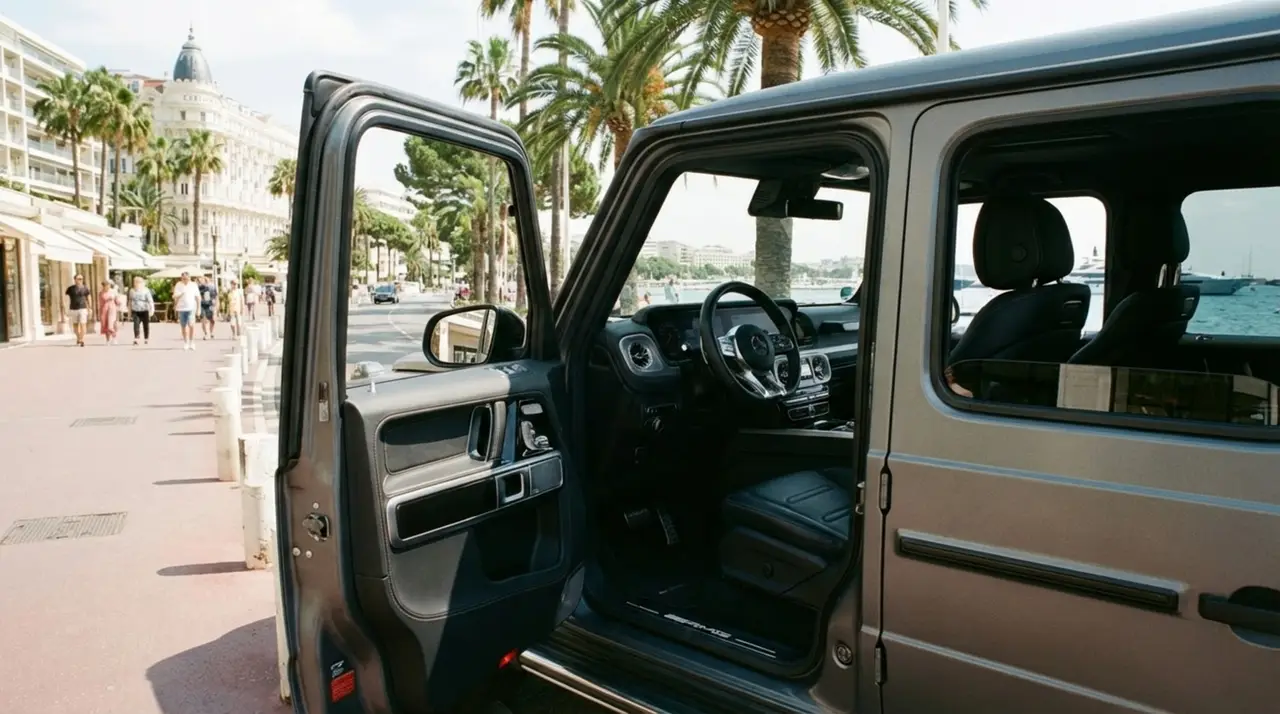 Mercedes Benz G63 2023, salpicadero — Sports Car Rental Barcelona, Barcelona. Mercedes Benz G63 en Barcelona El Mercedes Benz G63 de 2023 puede alquilarse en Barcelona…